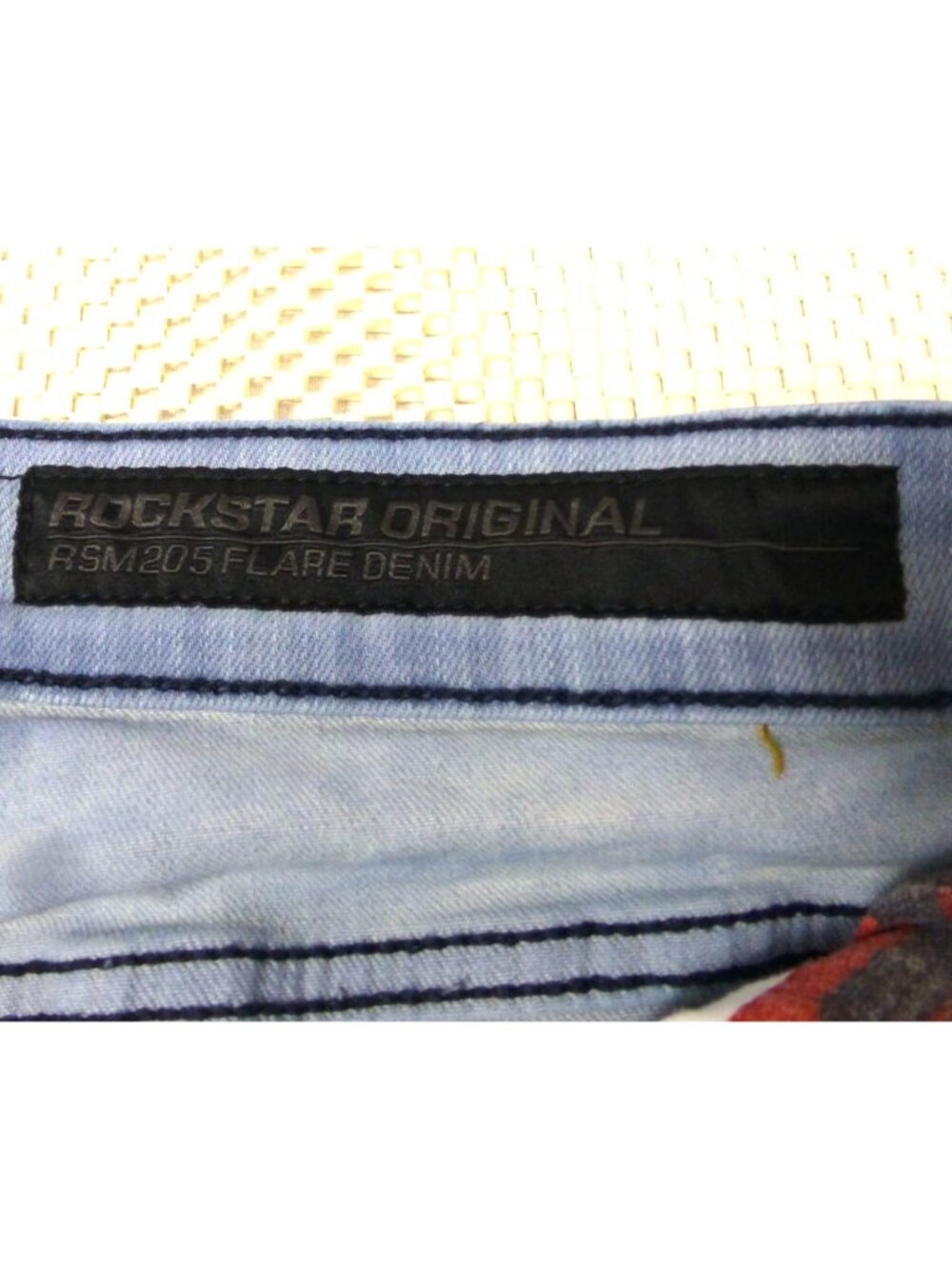 Rockstar Original Trashed Light Blue Distressed Flare Jeans RSM205 30x36 Cargo P - Picture 14 of 16